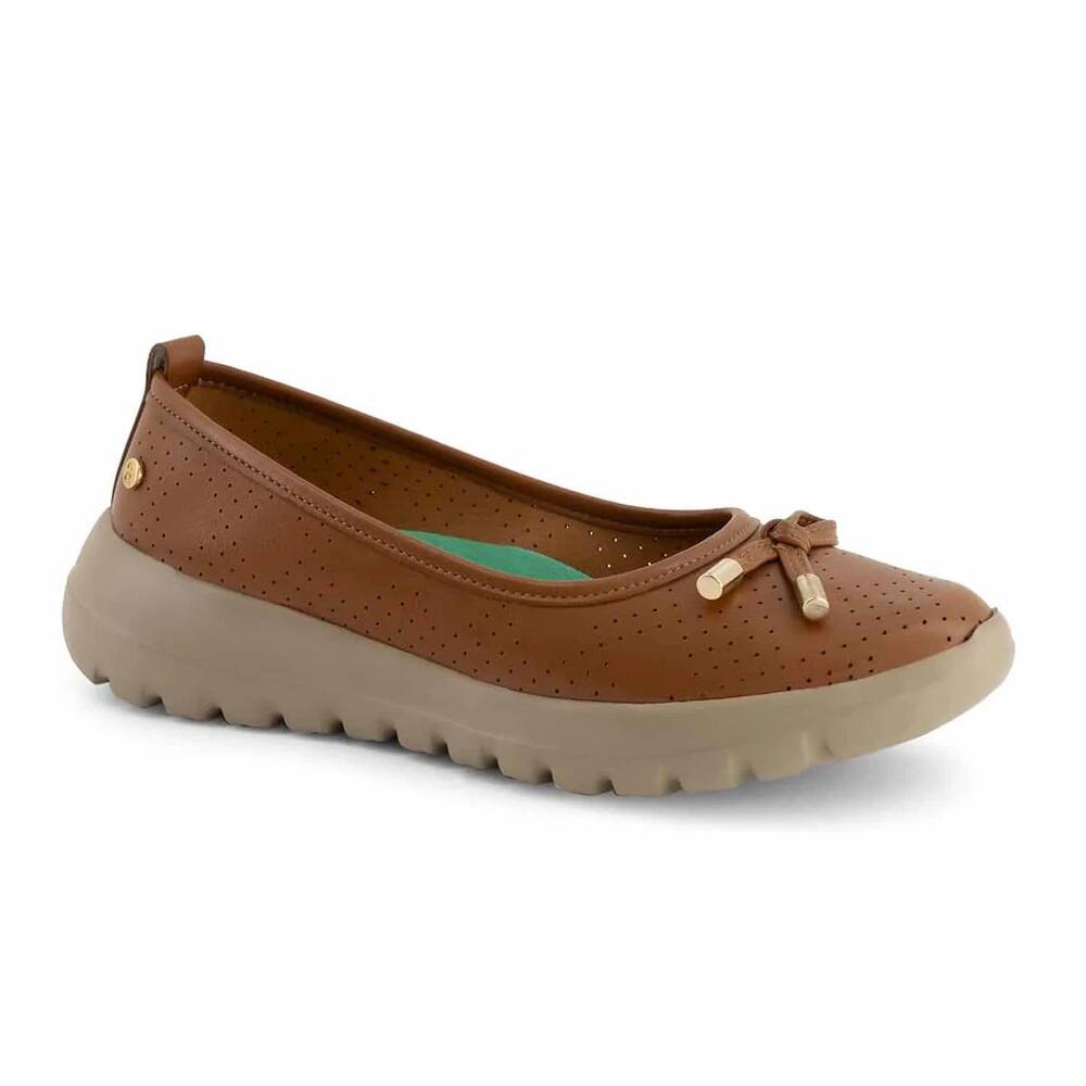 NEW ANDREA women's ballerina flats in brown